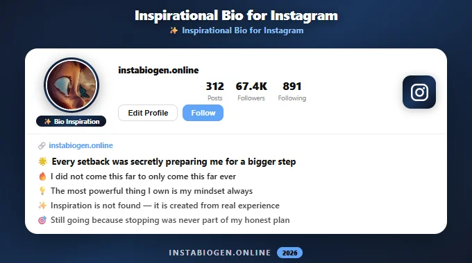 Inspirational Bio for Instagram